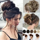 Шиньон для волос женский, волнистый, с лентой, на резинке