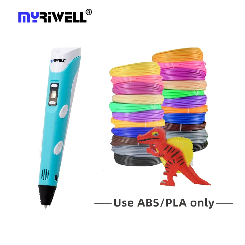 

Myriwell rp-100b 3D ручка разных Цвета 1,75 мм PLA синтетическая легкая для детей игрушки включает в себя 3D, печатающая 3d-ручка, Цвета из пла-пластика