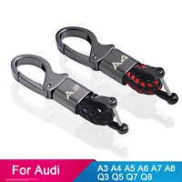 car keychain black clasp creative diy keyring holder key chain for aud a1 a3 a4 a5 a6 a7 a8 q3 q5 q7 q8 auto accessories