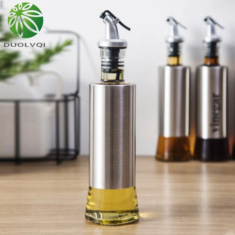 Кухня Стекло бутылка для масла Нержавеющая сталь масло косметика парфюмерия