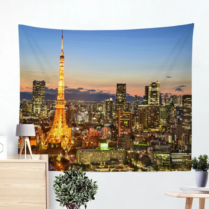 Настенные гобелены с изображением Парижской башни Декор для дома современный