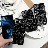 fashion black and white formula black phone case for iphone 12 11 pro max xs 5s se 2020 6 6 s 6s 7 8 plus x xr case soft cover