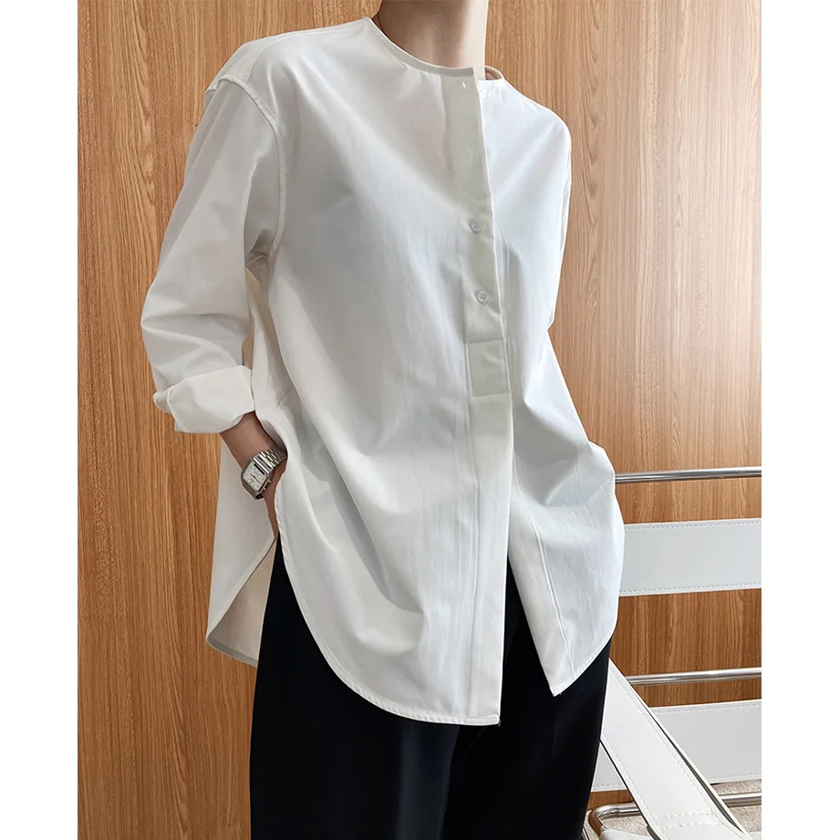 Luxi чувство дизайна не мейнстрим пуловер с круглым вырезом рубашка для женщин 2020