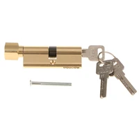 90mm cylinder lock with thumb turn zinc alloy body brushed finish lock core euro profile cylinder lock