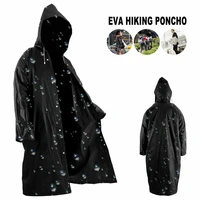 fashion women men eva transparent raincoat portable outdoor hiking waterproof camping hooded plastic rain cover2020