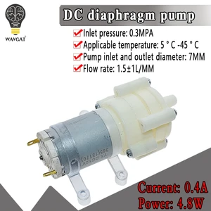 Круглый мембранный насос WAVGAT DC6-12V R385 для аквариума, водяной насос постоянного тока, аксессуары для аквариума