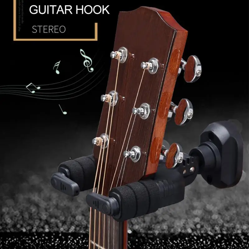 

Guitar Hanger Wall-mounted Ukulele Hanger Violin Hanger Guitar Hook Gravity Automatic Lock Simple And Rotatable