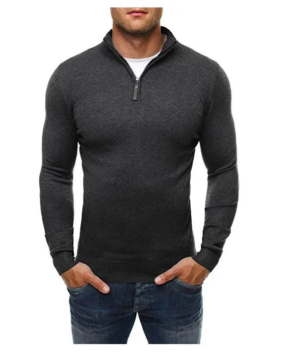 

MRMT 2021 Brand New Men's Sweatshirts Leisure Zipper Fashion Solid Color Pullover for Male High-collar Sweater Sweatshirt