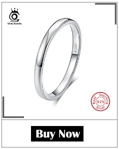 ORSA JEWELS Настоящее 925 пробы серебряные женские кольца AAA Блестящий кубический циркон паве установка женские ювелирные изделия для вечеринки SR54