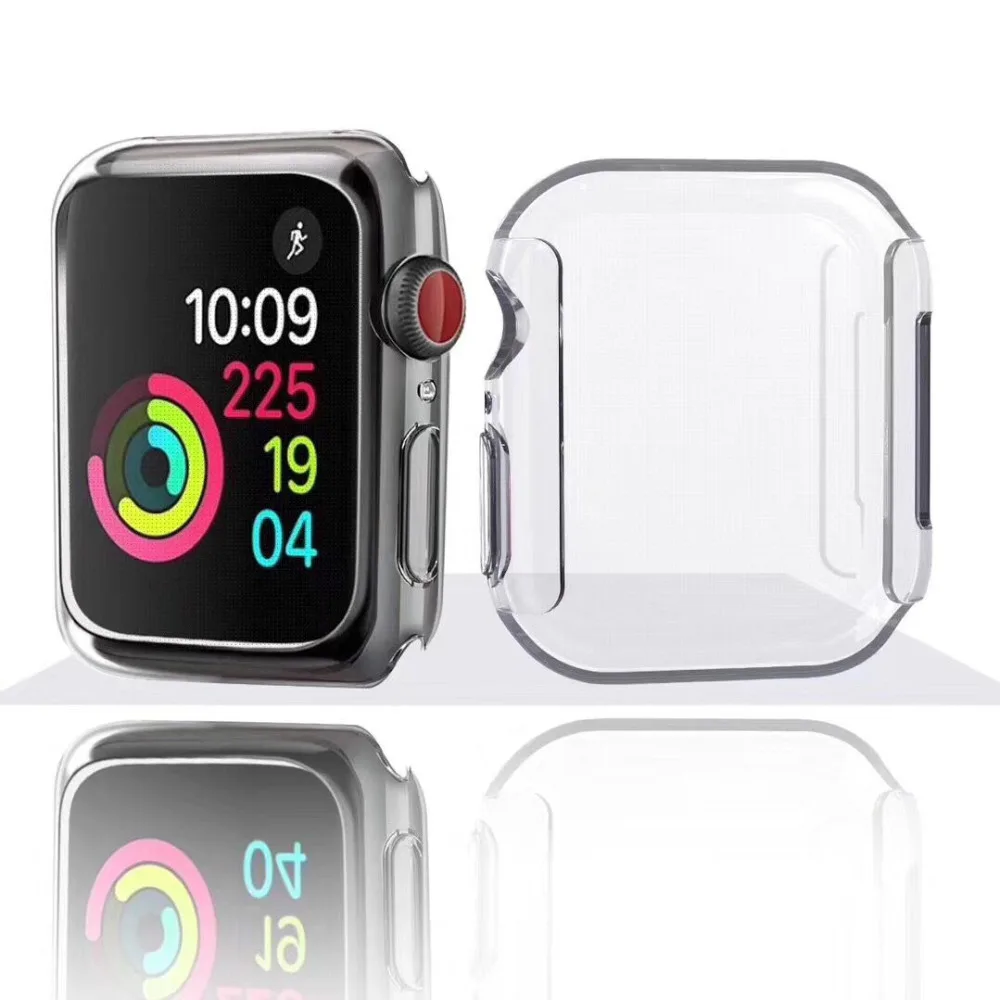 Новейший мягкий Силиконовый ТПУ защитный чехол для Apple Watch band Series 5 4 3 2 1 оболочка 40 мм 44 мм