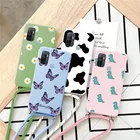 Принципиально ремешок шнурок цепи Цепочки и ожерелья ремешок задняя крышка чехол для OPPO Realme A53 2020 веревка Чехол для телефона на Realme A32 6,5 