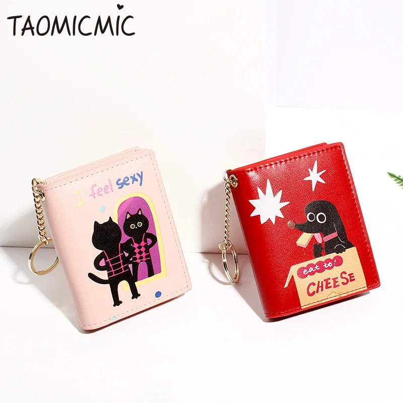 2019 милый кот Для женщин Чехлы для кредитных карт держатель женский кожаный