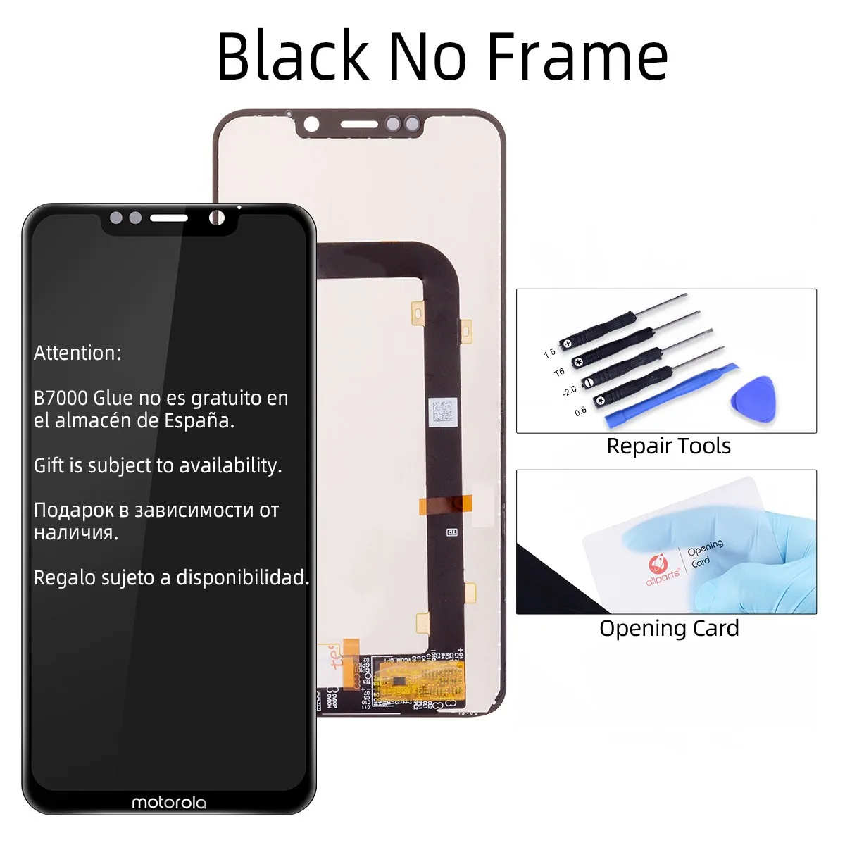 Black Дисплей для Motorola Moto One power ЖК-дисплей XT1942 сенсорный экран дигитайзер для Motorola One ЖК-замена - Цвет: Black