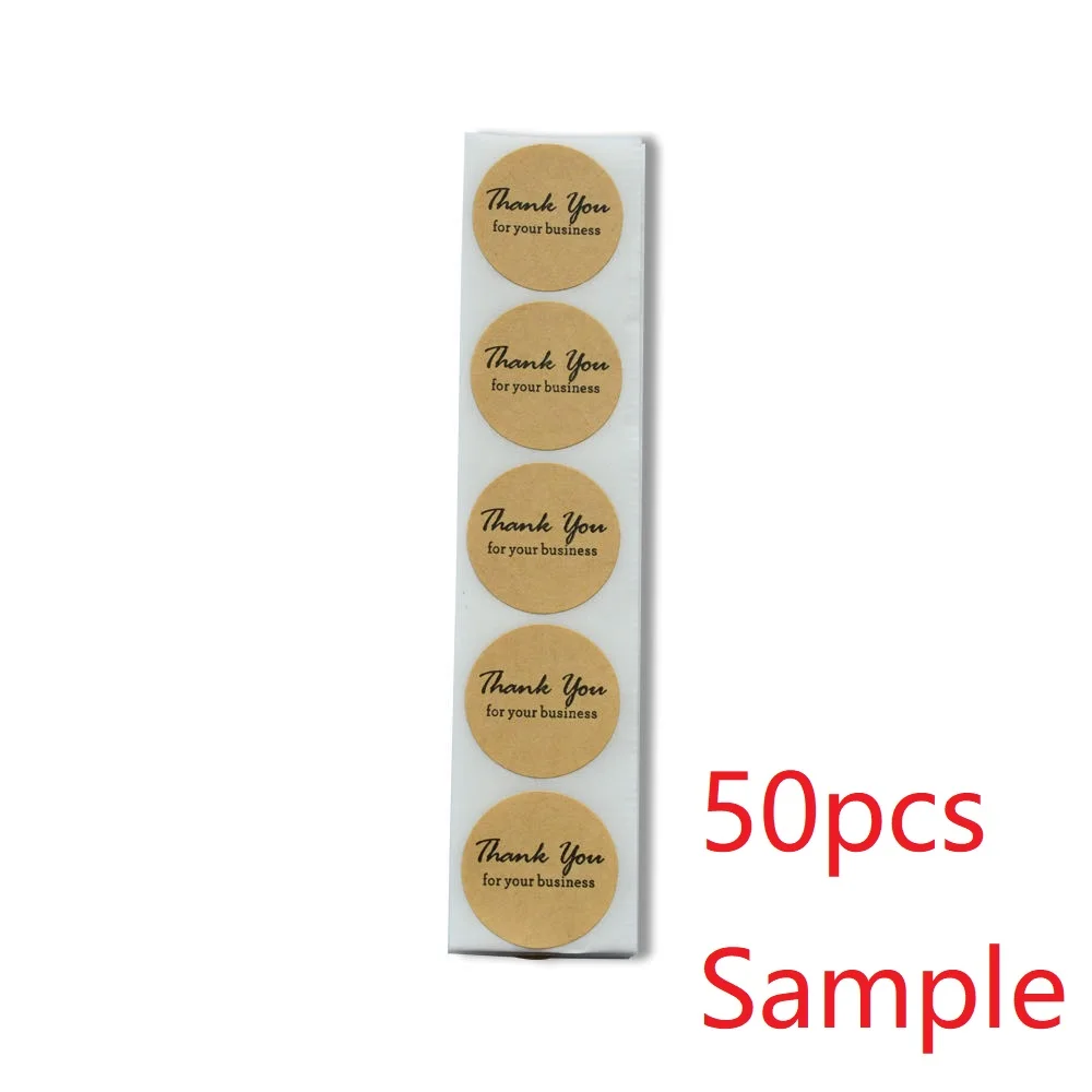 

50pcs Round Pink Business Label Stickers Paper Cute Thank You Stickers for Baking Packaging Seal Labels Stationery Stickers