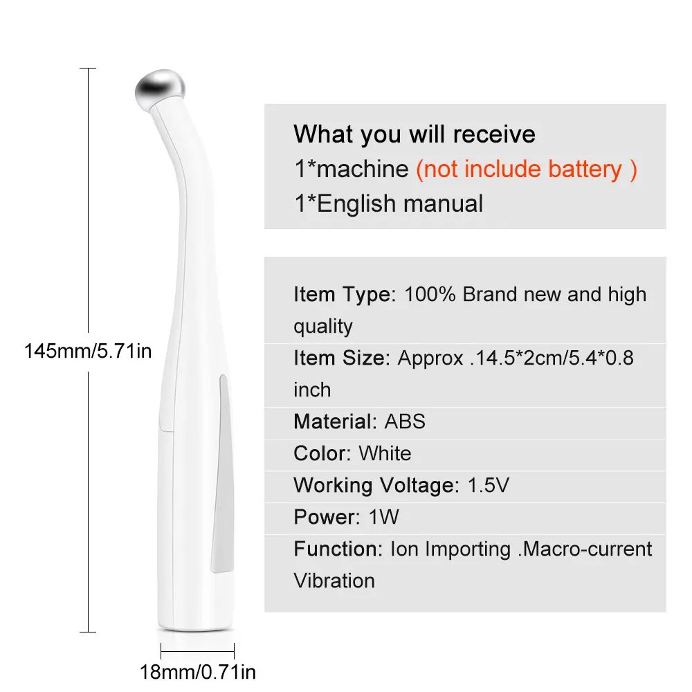 

Vibrating Eye Massager Micro-current Eye Wand Negative Ion Importing Frown Lines Remover Anti Wrinkle Eyes Face Skin Care Tools