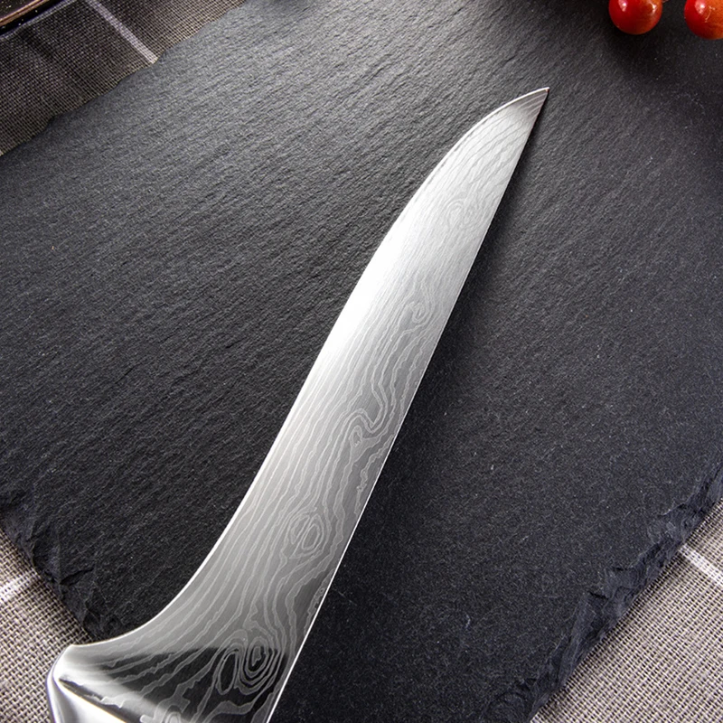 

kitchen Boning Knife Sliced Fish Knife Meat Cutting Special Slaughtering Peeling Killing pigs Laser Damascus Pattern Knife
