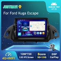 8g 128g bt newest android 10 0 dsp 9 car radio gps multimedia player for ford kuga escape 2013 2017 navigation gps 2 din no dvd