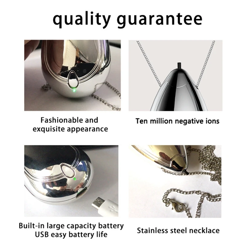 

Mini Wearable Air Purifier, Personal Travel Size Air Purifier, Necklace & Portable USB Charging Smoke Purifier