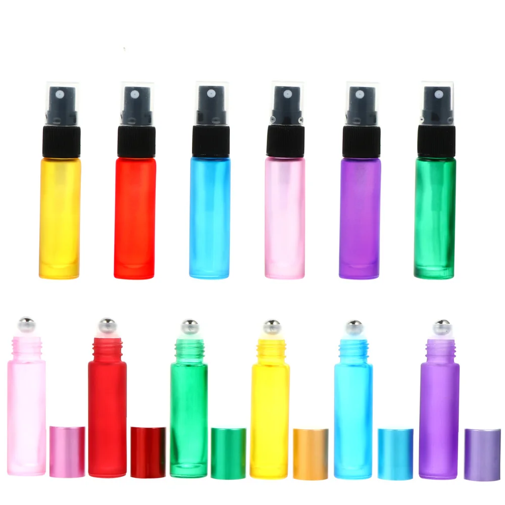 

1 Set 12pcs Roller Bottles Frosted Glass Essential Oil Bottles (Mixed Style)