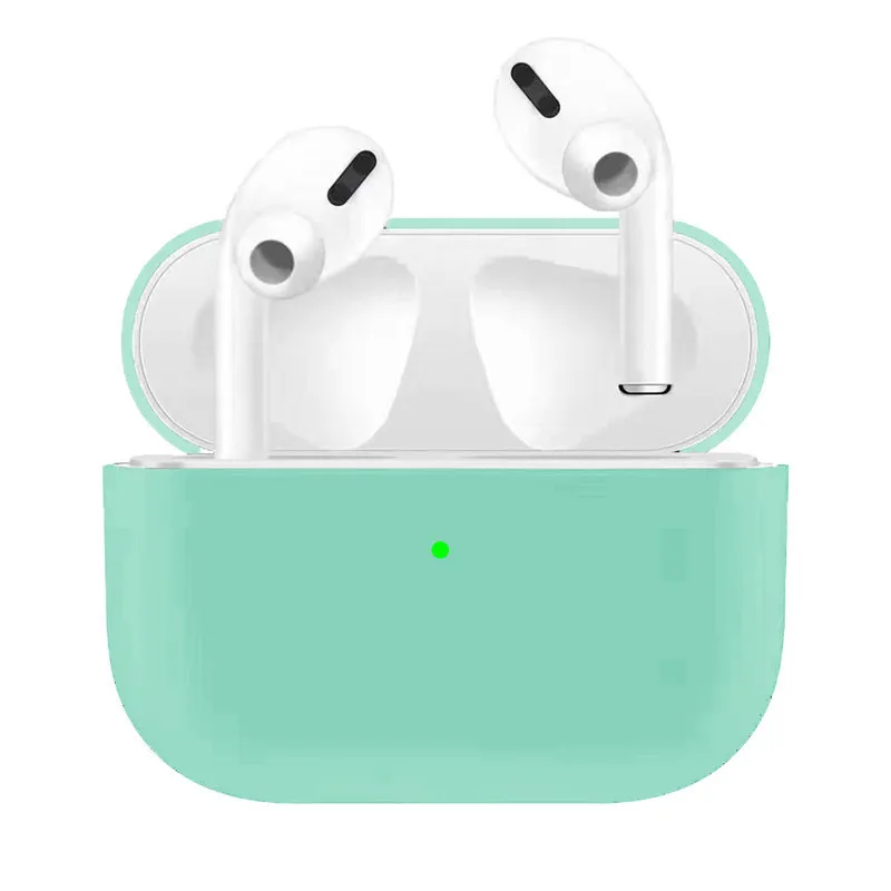 Чехол из жидкого силикона для беспроводных наушников Airpods Pro чехол Air Pods защитный
