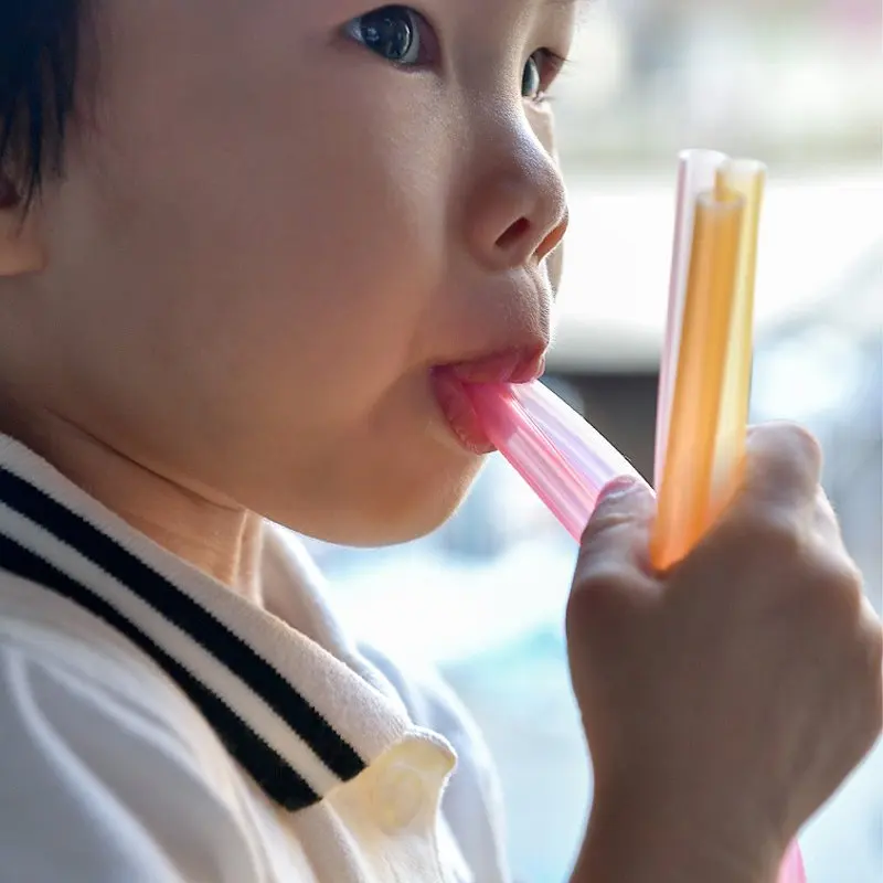 Гибкие Силиконовые регулируемые соломинки с чистящей щеткой для детей и