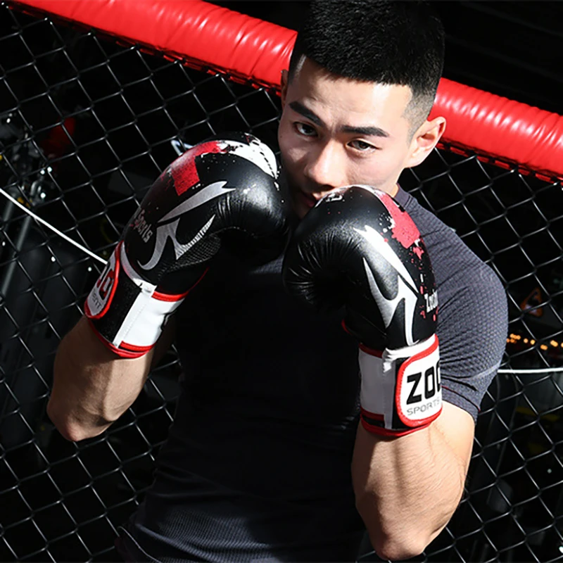 Взрослые Боксерские перчатки для мужчин женщин ПУ бокса тренировок каратэ муай