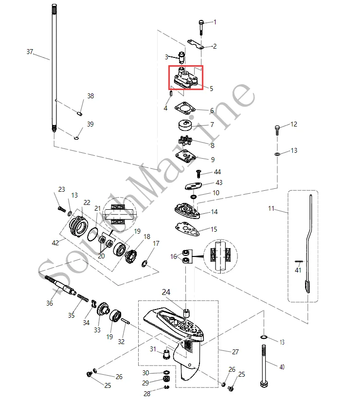 

Корпус Водяного Насоса Для Parsun HDX F4 F5, 4-тактный мотор для лодок
