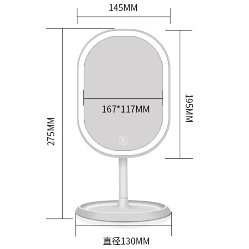 Настольное зеркало для макияжа L166 USB-зарядка вращение на 180 градусов - купить по