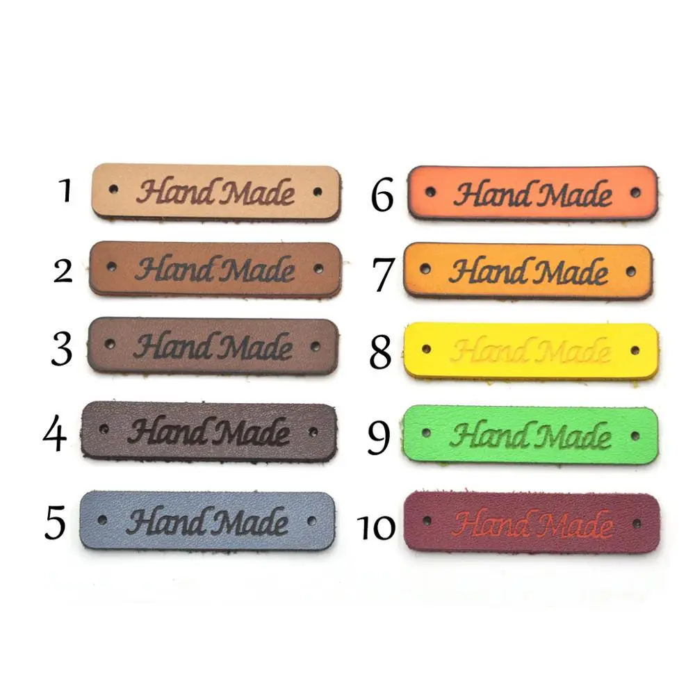 KALASO Высокое качество 20 шт. этикетки ручной работы бирка одежда кожаная ручная