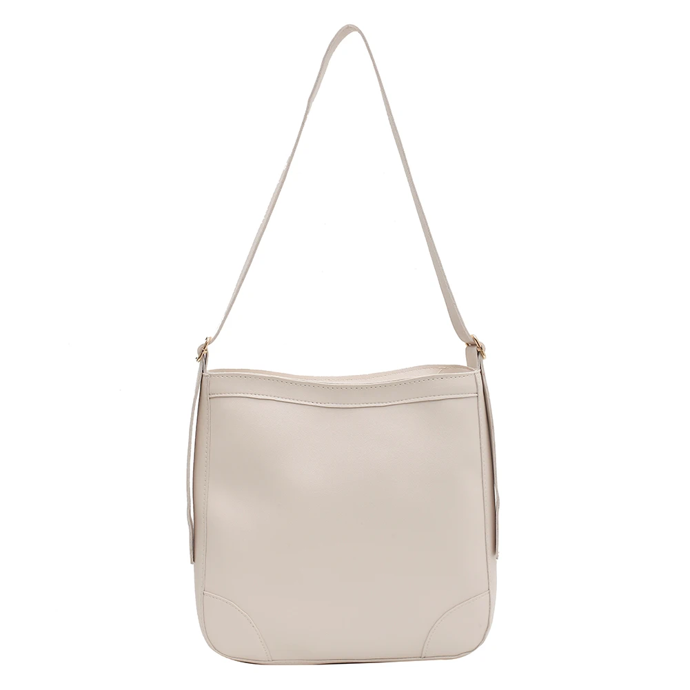 

Casual Women Leather Top-handle Pouch Solid Color Shoulder Bag Street Handbags Fashion Exquisite Shopping Bag