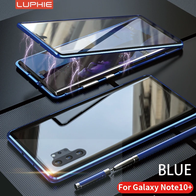Blue Для samsung Galaxy A7 A8 A9 A10 A30 A50 A60 A70 металлическая рамка двухстороннее закаленное стекло - Цвет: Blue