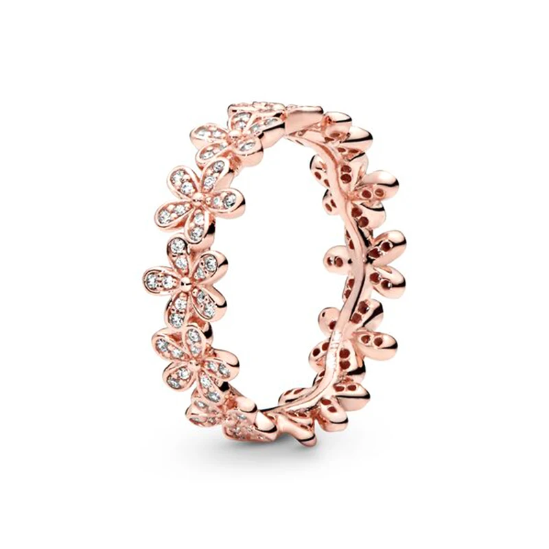 

SUMU Hot Sale Fashion 3 Color Dazzling Daisies Handmade Ring Female Compatible Original Brand Ring Luxury Christmas Gifts