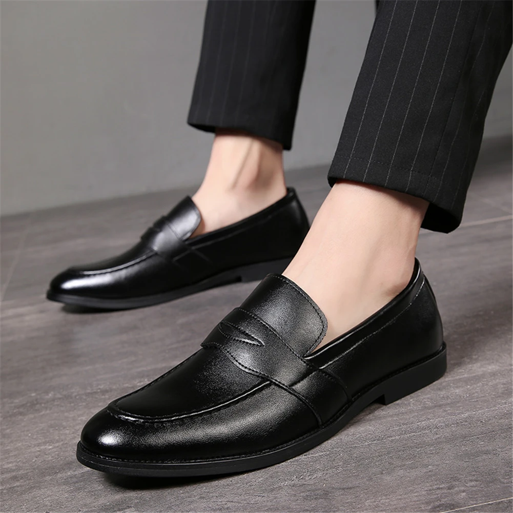 Мужские слипоны повседневные с круглым носком Непринужденные плоские Пенни