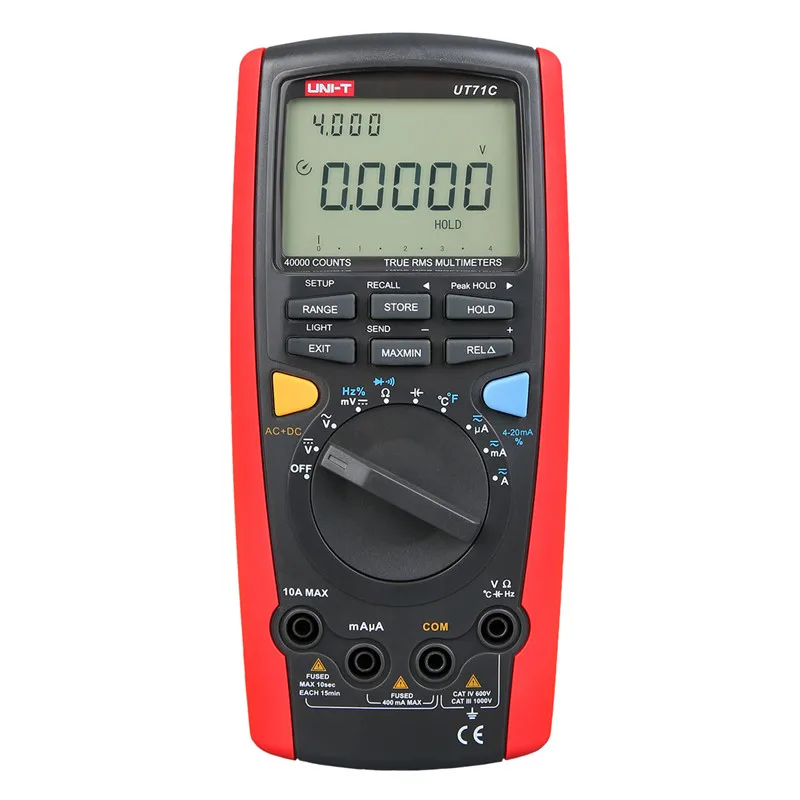 UNI T мультиметр UT71C цифровой с автоматическим выбором диапазона Вольт постоянного