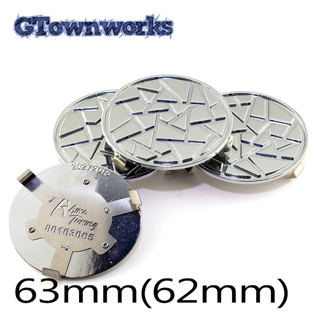 

Car Rim Center Cover 63mm 62mm 4pcs Universal Various Sizes Metal Clip Zinc Alloy For Refit Auto Accessorie