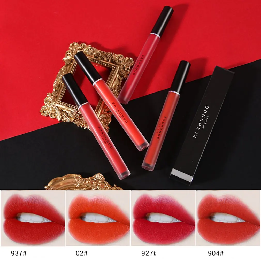 Водостойкая матовая бархатная воздушная глазурь для Губ Бархатный блеск губ