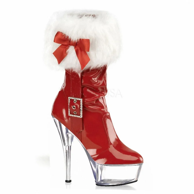 

Ботильоны на низком каблуке 15 см, плюшевые туфли-трубки, пикантные танцевальные полусапожки в стиле панк, готический стиль, на платформе-шпи...