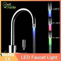 led faucet light temperature sensor rgb glow shower water shower head stream sink tap torneira bathroom kitchen accessories