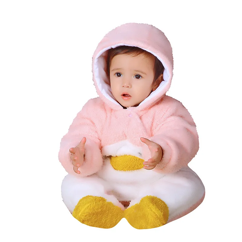 Baby winter clothes suit christmas plush baby onesie Girl boys Ha Yi panda rabbit penguin animal costume Hooded newborn jumpsuit | Детская