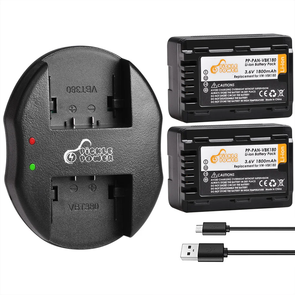 VW VBK180 аккумулятор + двойное зарядное устройство USB для Panasonic SDR S45 S50 S50A S50K S50N S70 S70K S70S