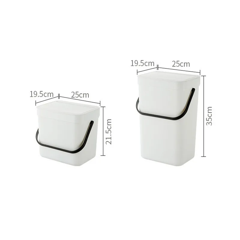 

7L/12L Hanging Waste Bins with Strong Tightness Covered for Bathroom Living Room Portable Trash Bin Household Cleaning Tools