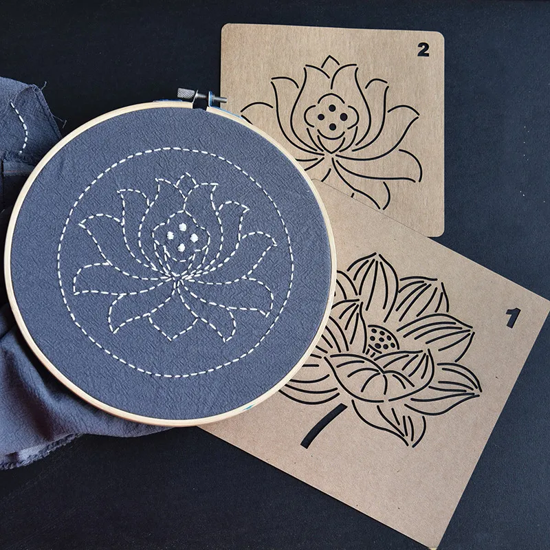 Шаблоны из крафт-бумаги для вышивки маргариток ручной работы любителей