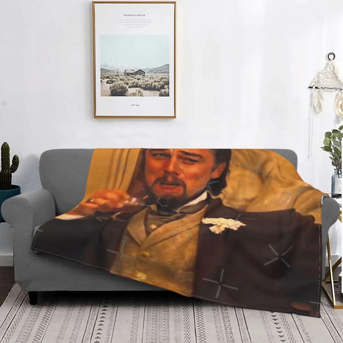 

Leonardo Dicaprio-Manta a cuadros para cama, colcha térmica, 220x240