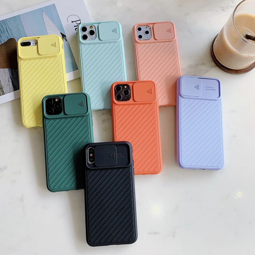 Защитный чехол для iPhone 11 12 Pro Max XR XS 7 8 Plus SE 2020 однотонный Мягкий силиконовый
