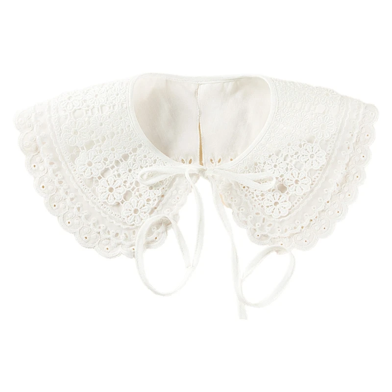 Вышивка Лепестковые цветочные кружева искусственный воротник шаль 3 слоя с