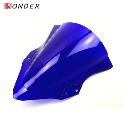 Blue Для Kawasaki Ninja 400 250- мотоцикл высокого качества PC Пластиковые ветровое стекло лобовое стекло Baffle ветровые дефлекторы Ninja400 - Цвет: Blue