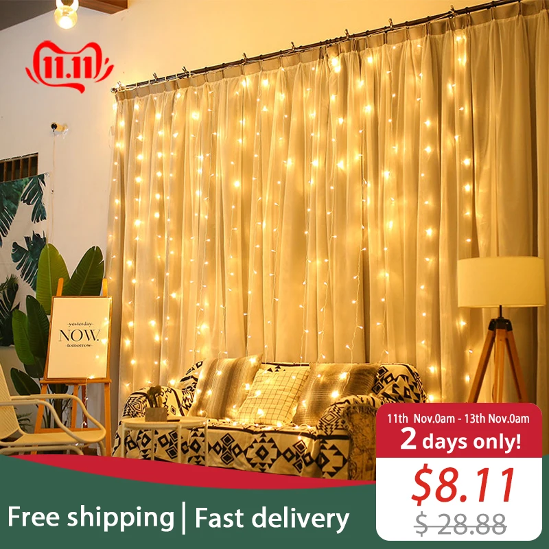 JSEX СВЕТОДИОДНЫЙ шторы Фея светильник рождественские свитеры с уличный сделка