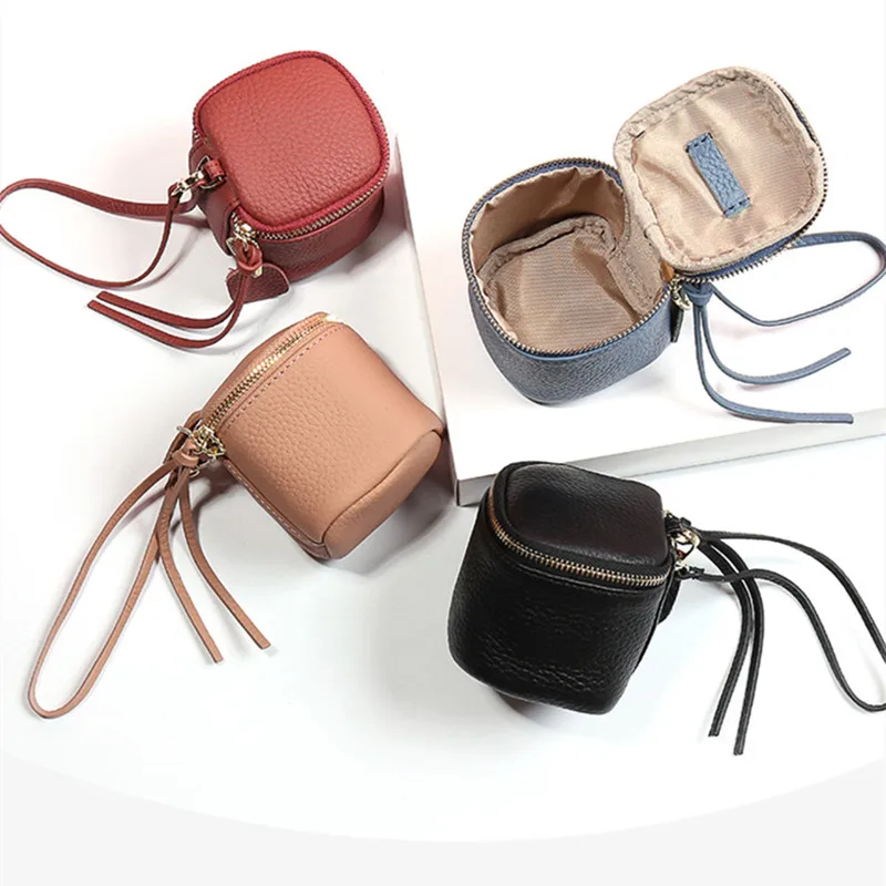 2021 New Leather Coin Purse Ladies Fashion Cosmetic Bag Holding Bucket Bag Mini Dice Bag Coin Purse Women