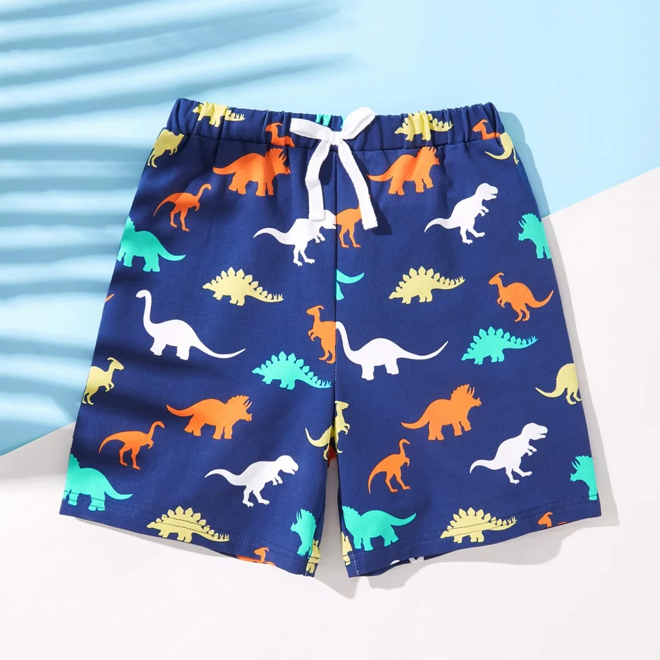

PatPat 3-Pack Trendy Toddler Boy Dinosaur Stripe Shorts