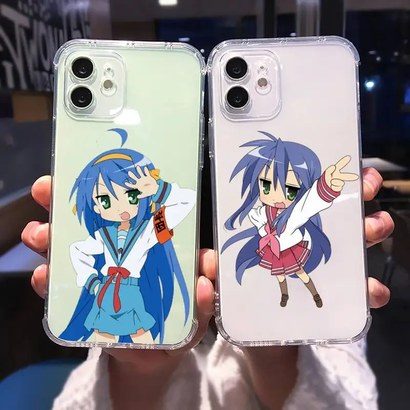 

Izumi Konata cute girl Phone Case For iphone 13 12 11 8 7 plus mini x xs xr pro max Transparent soft